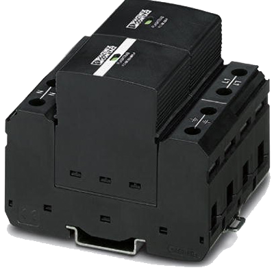 Type 1 +2 Single Phase Flashtrab SPD Combined Lightning Current and Surge Arrester, SPN FLT-BK 350/1+1/FM Phoenix SPD 2906390